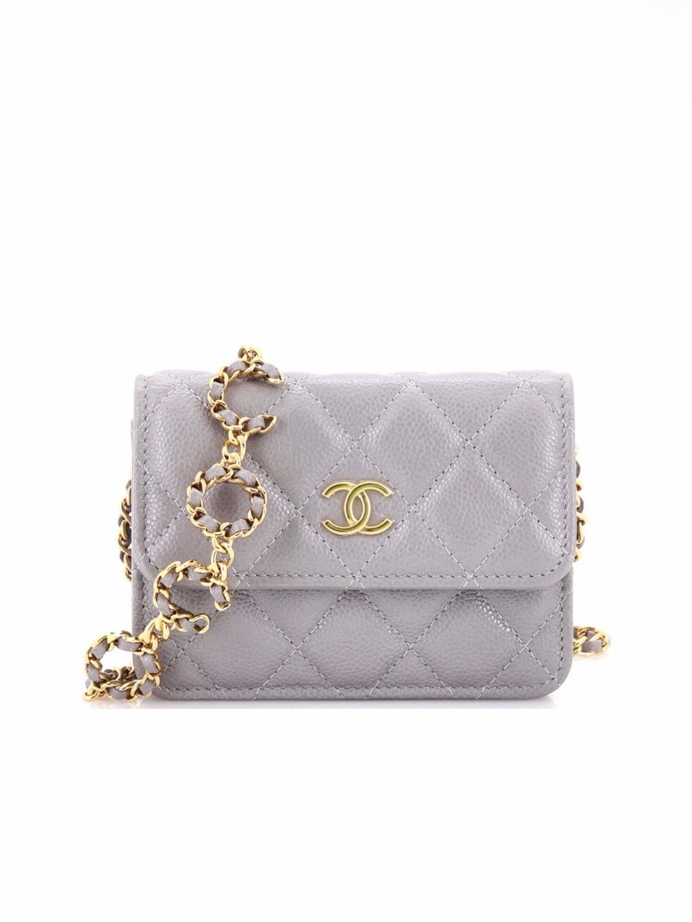 Chanel Quilted Mini Light Gray